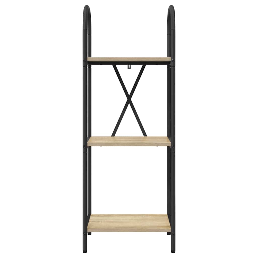 Bookshelf 3-Tier 40 x 30 x 109 cm Engineered wood Sonoma Oak