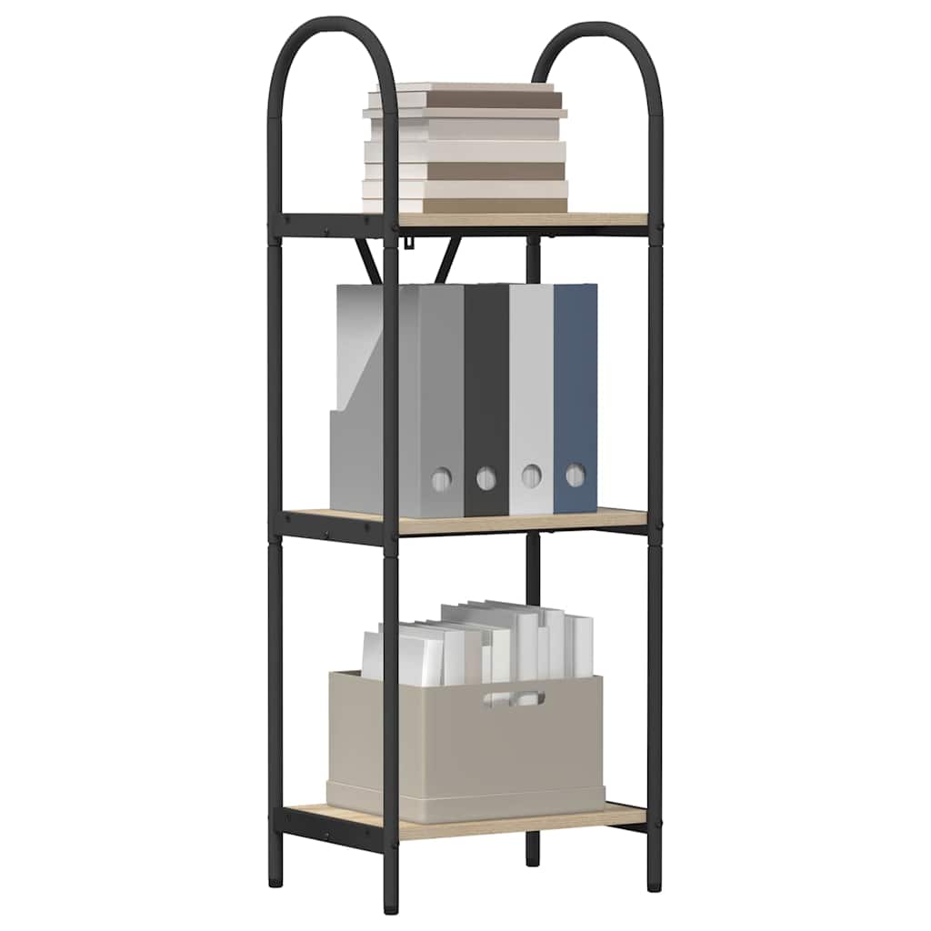 Bookshelf 3-Tier 40 x 30 x 109 cm Engineered wood Sonoma Oak