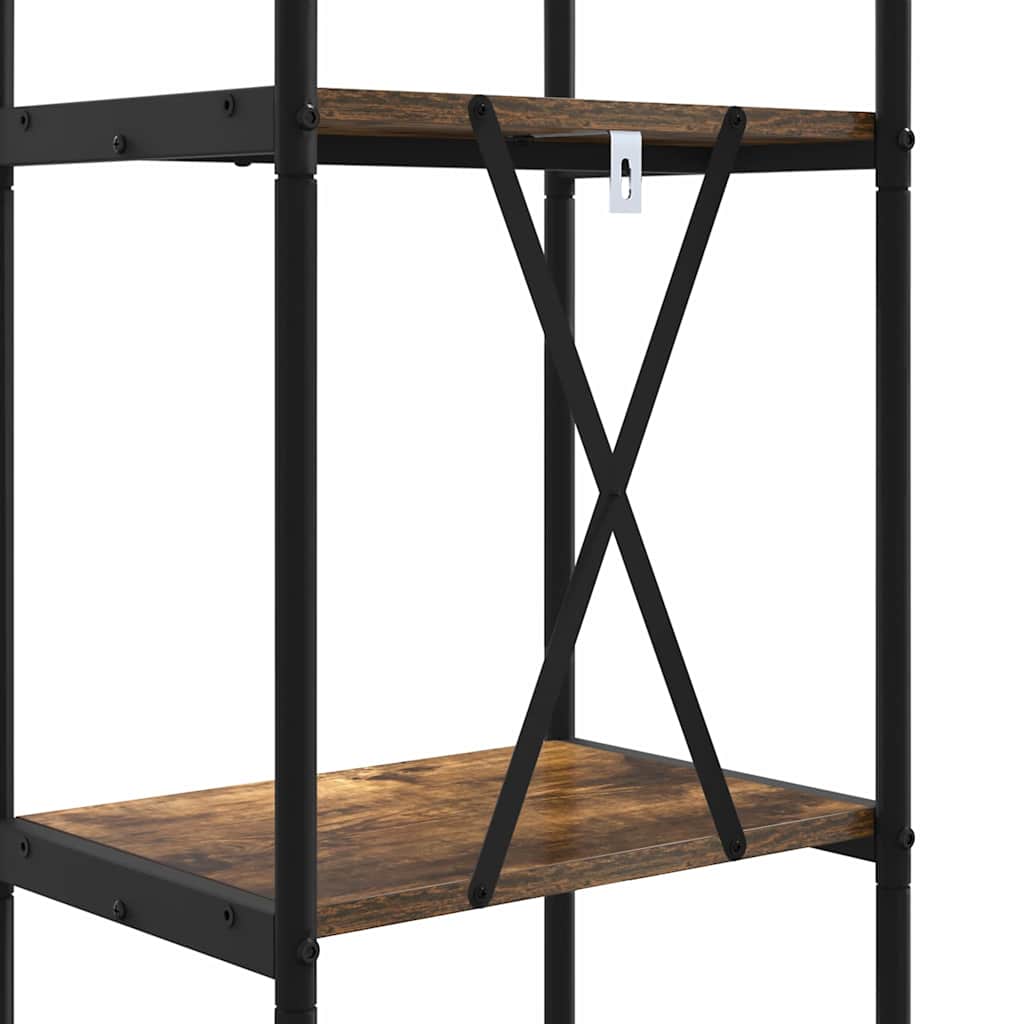 Bookshelf 3-Tier 40 x 30 x 109 cm Engineered wood Smoked Oak