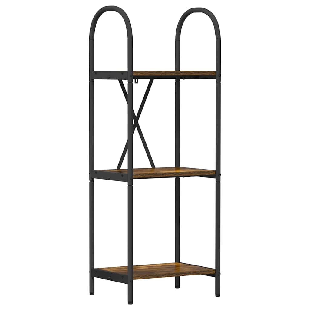 Bookshelf 3-Tier 40 x 30 x 109 cm Engineered wood Smoked Oak