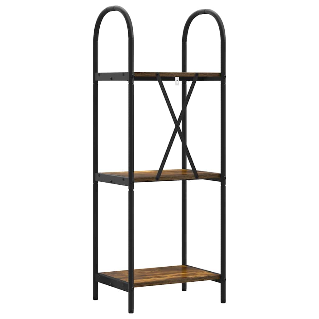 Bookshelf 3-Tier 40 x 30 x 109 cm Engineered wood Smoked Oak