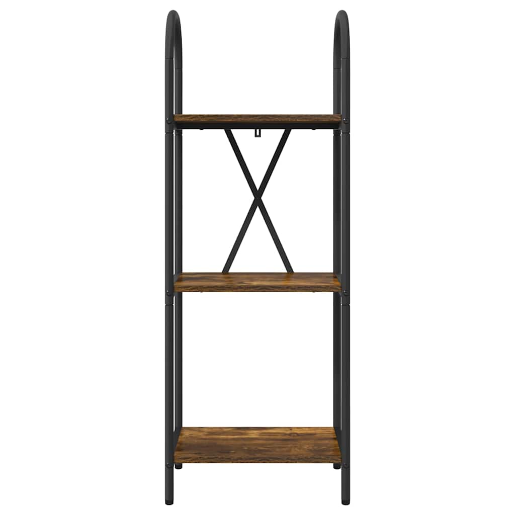 Bookshelf 3-Tier 40 x 30 x 109 cm Engineered wood Smoked Oak