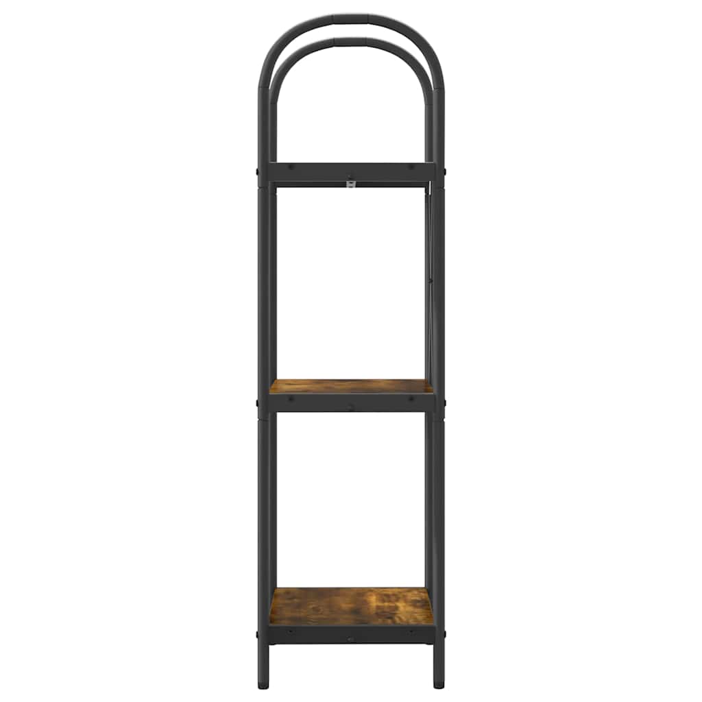 Bookshelf 3-Tier 40 x 30 x 109 cm Engineered wood Smoked Oak