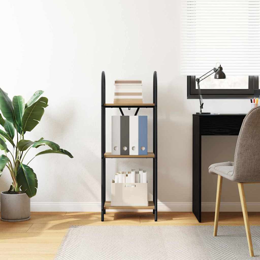 Bookshelf 3-Tier 40 x 30 x 109 cm Engineered wood Artisan Oak
