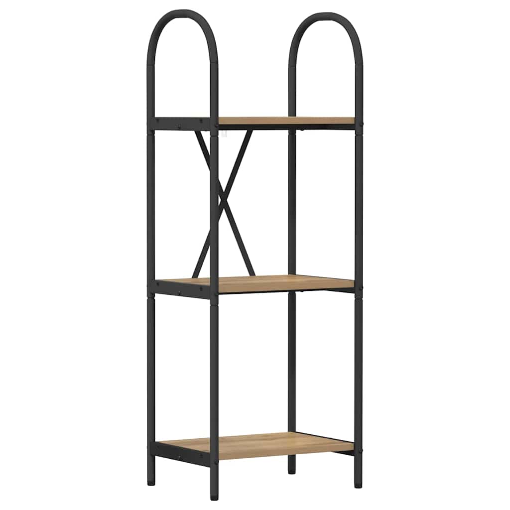 Bookshelf 3-Tier 40 x 30 x 109 cm Engineered wood Artisan Oak