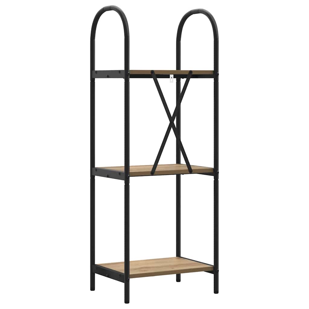 Bookshelf 3-Tier 40 x 30 x 109 cm Engineered wood Artisan Oak