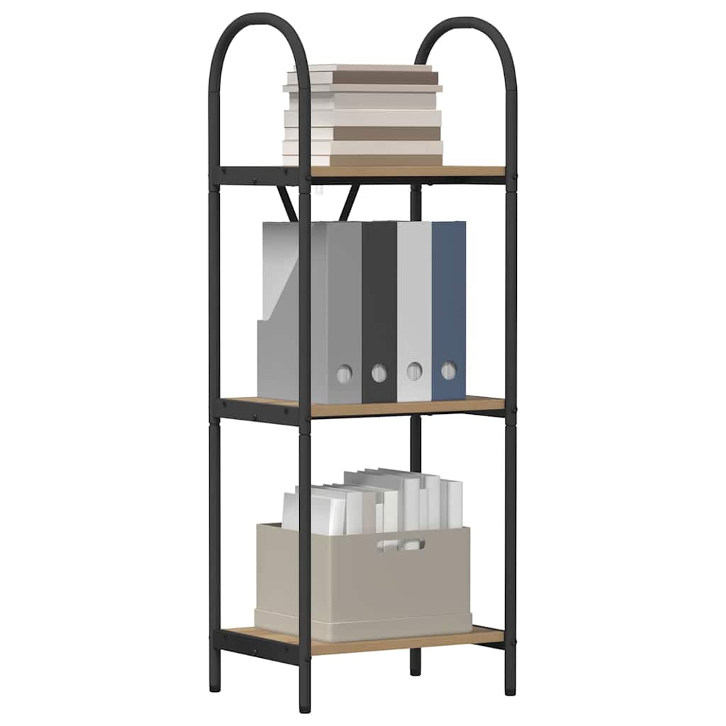 Bookshelf 3-Tier 40 x 30 x 109 cm Engineered wood Artisan Oak