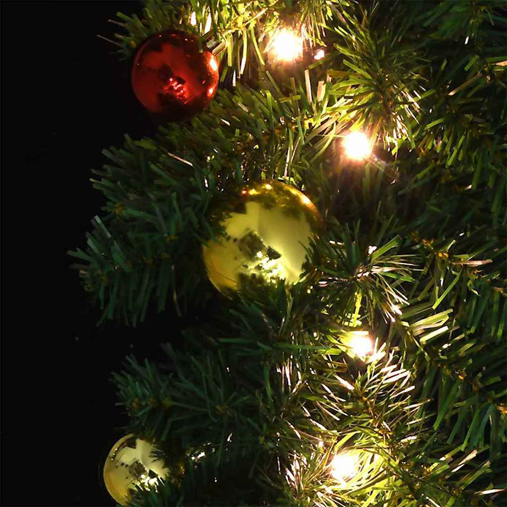 Christmas Garland with 600 LEDs 2 pcs Green PVC