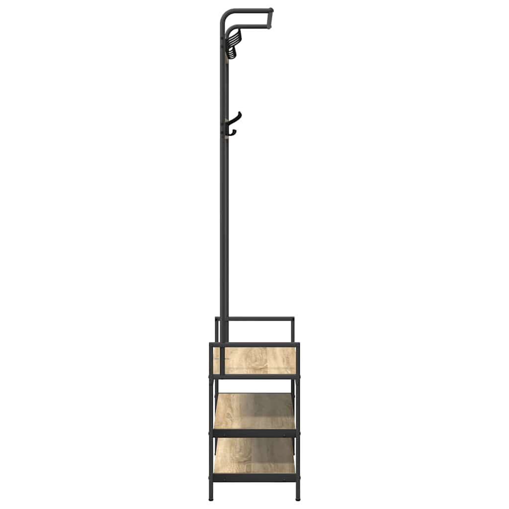 Coat Rack Sonoma Oak 75 x 34 x 184 cm Engineered wood