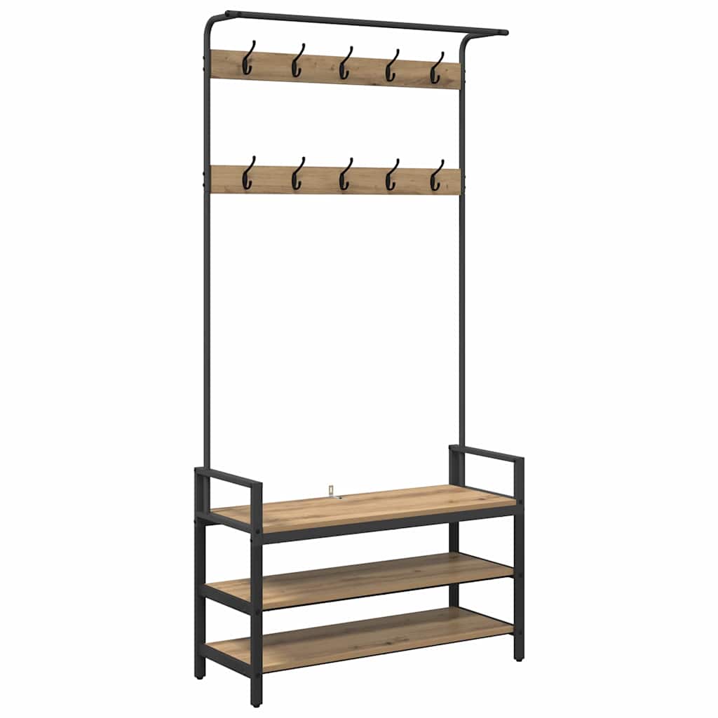 Coat Rack Artisan Oak 95 x 34 x 184 cm Engineered wood