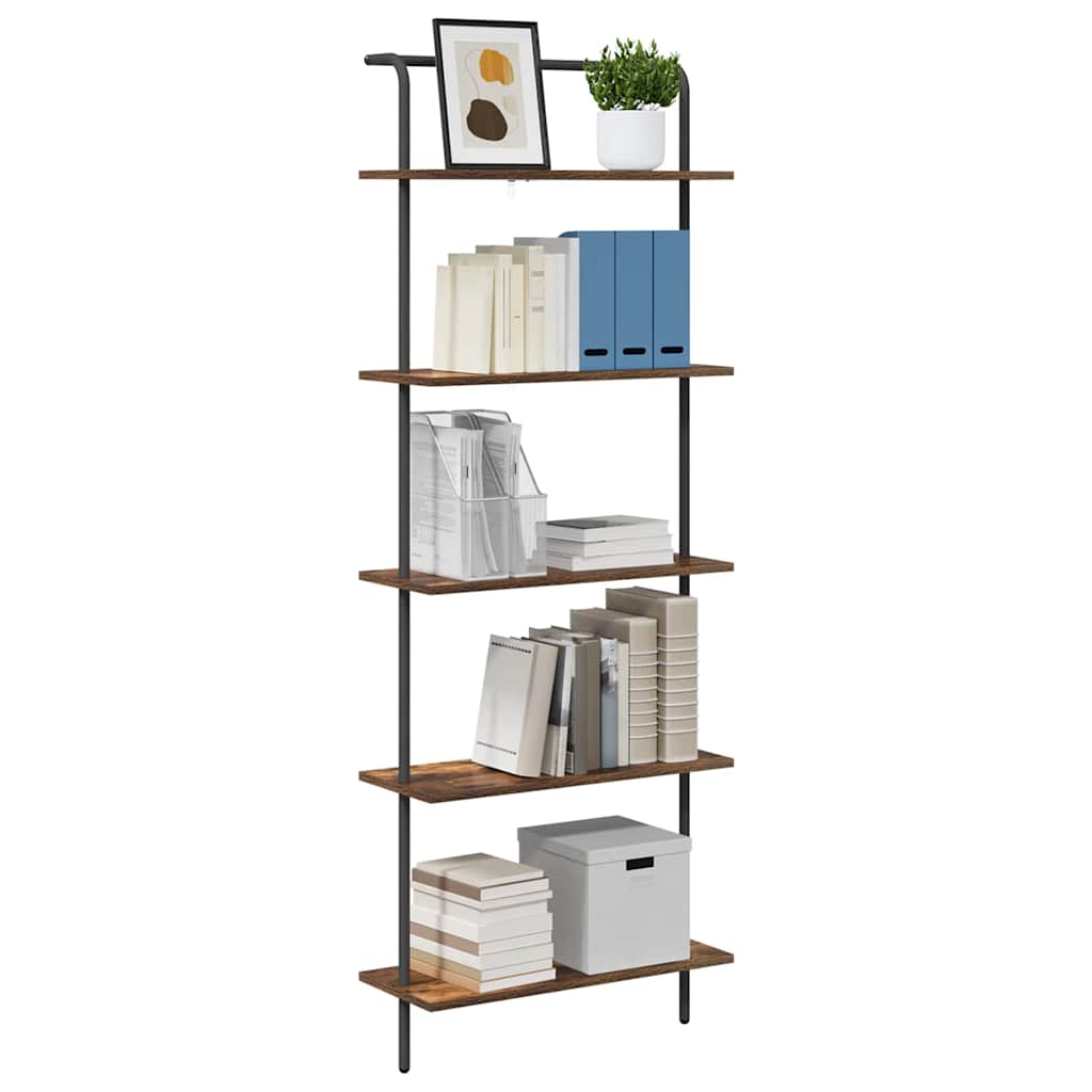 Bookshelf Smoked Oak 60 x 24 x 168 cm Engineered wood