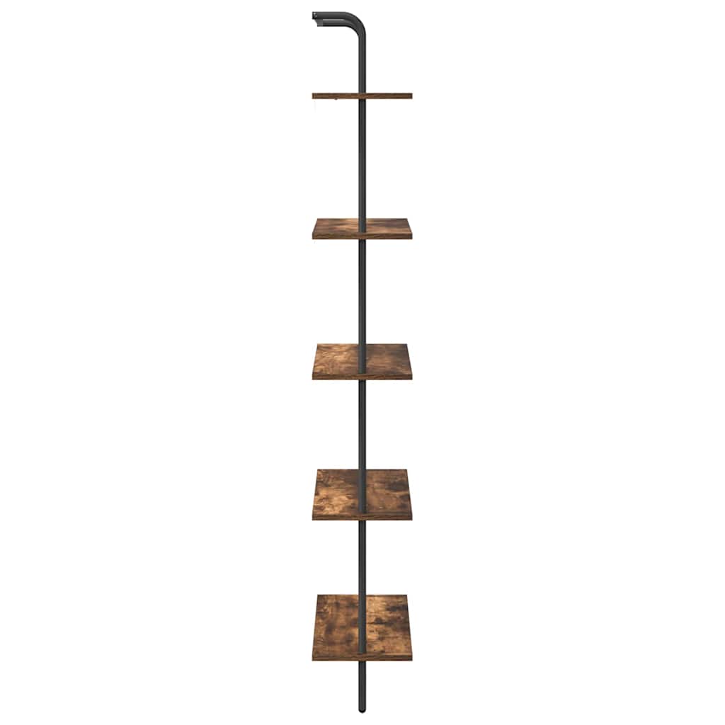 Bookshelf Smoked Oak 60 x 24 x 168 cm Engineered wood