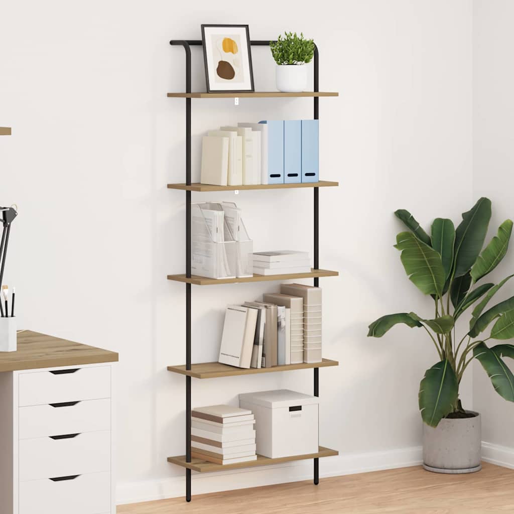 Bookshelf 5-Tier 60 x 24 x 168 cm Engineered wood Artisan Oak