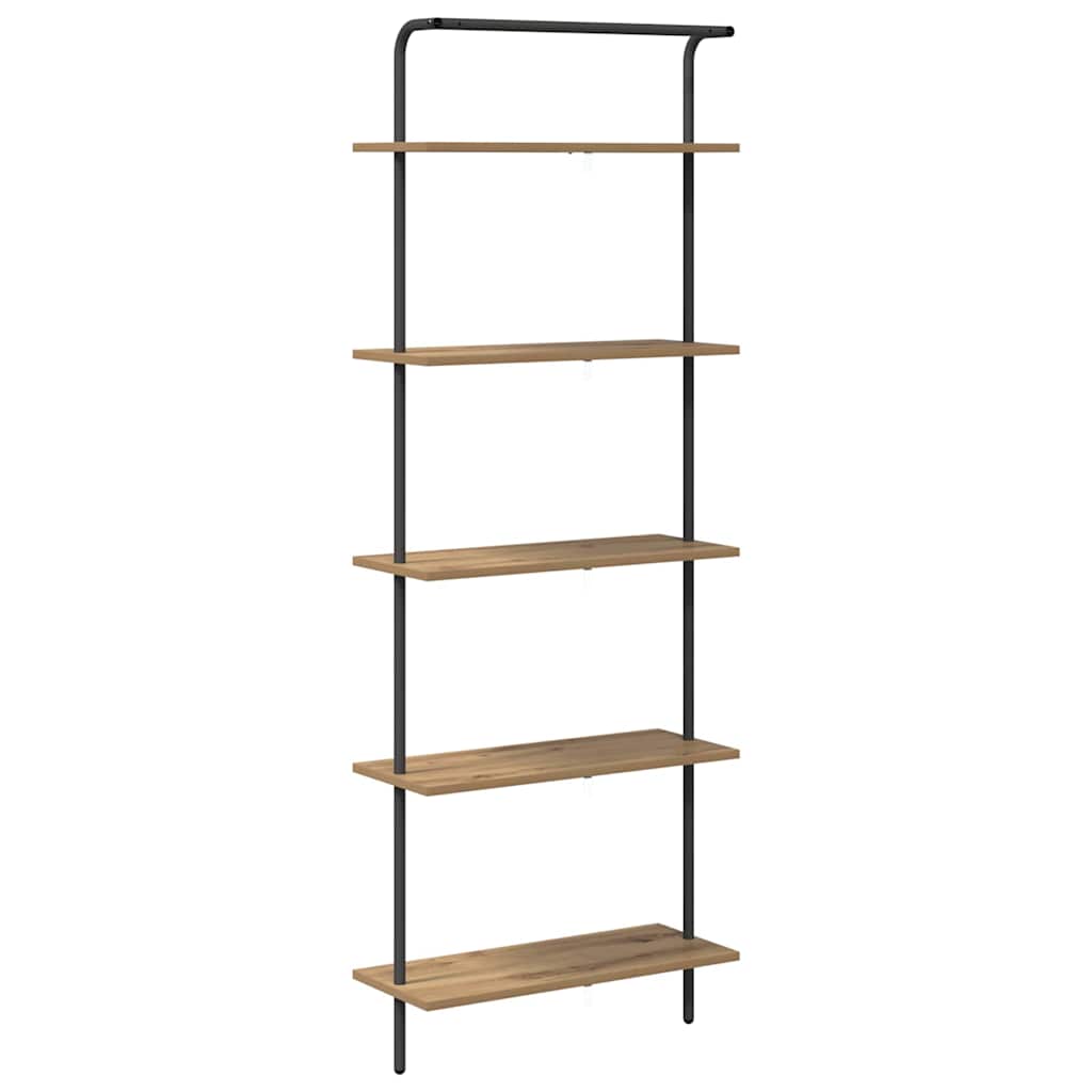 Bookshelf 5-Tier 60 x 24 x 168 cm Engineered wood Artisan Oak