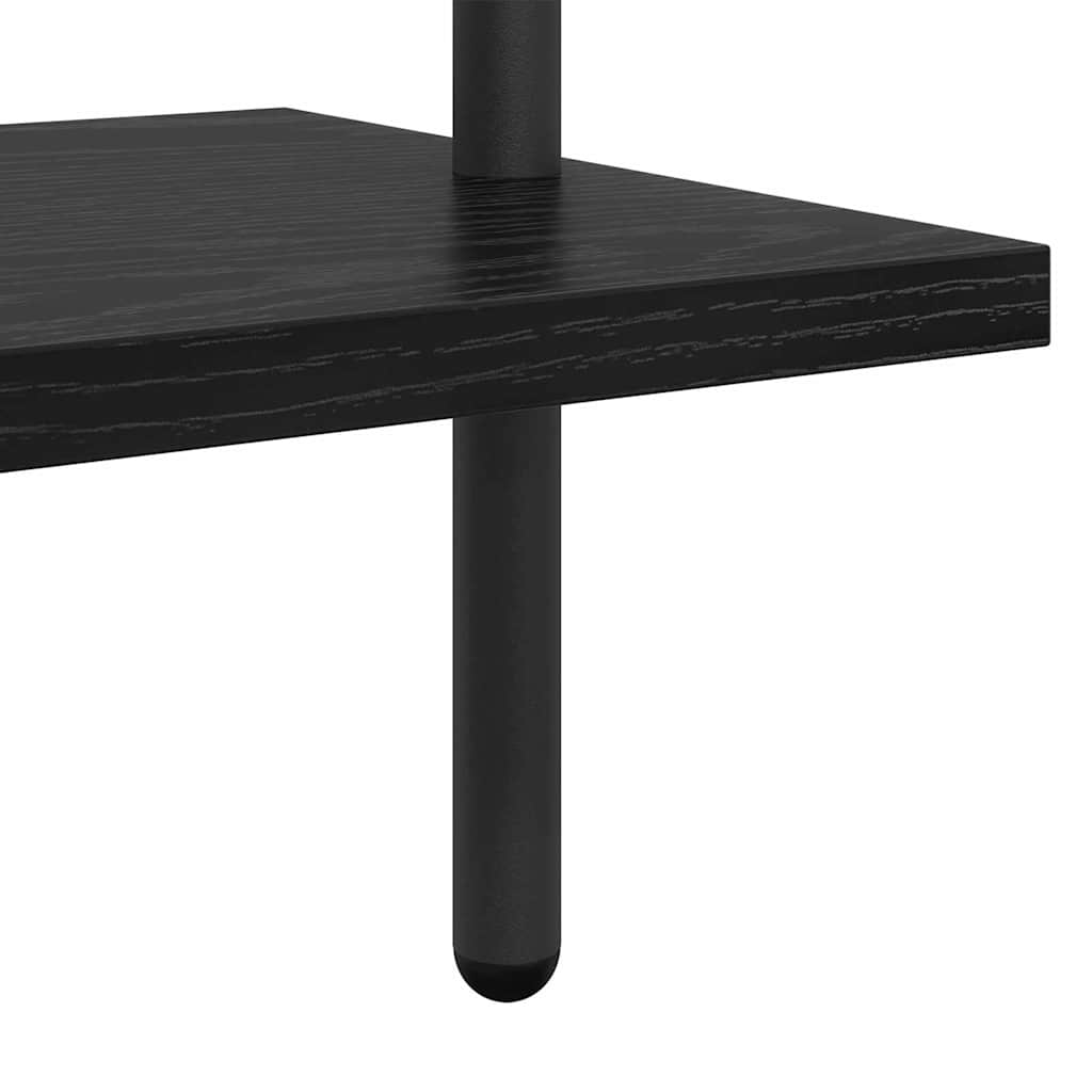 Bookshelf 6-Tier 60 x 24 x 203 cm Engineered wood Black Oak
