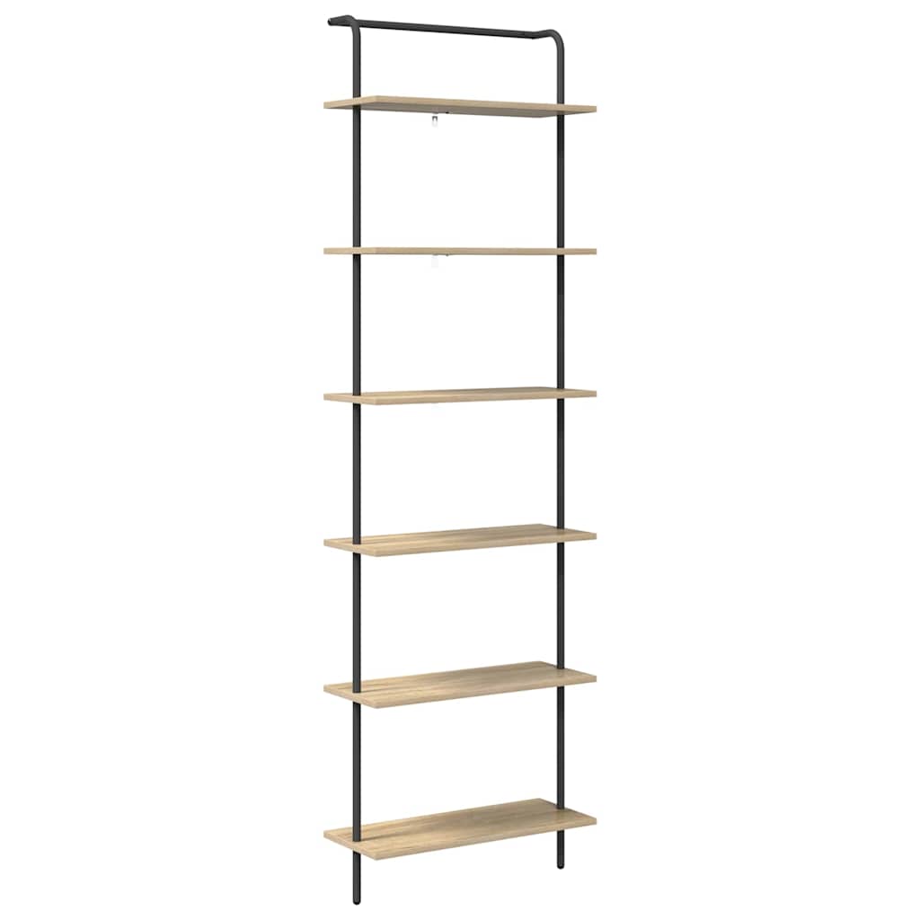 Bookshelf 6-Tier 60 x 24 x 203 cm Engineered wood Sonoma Oak