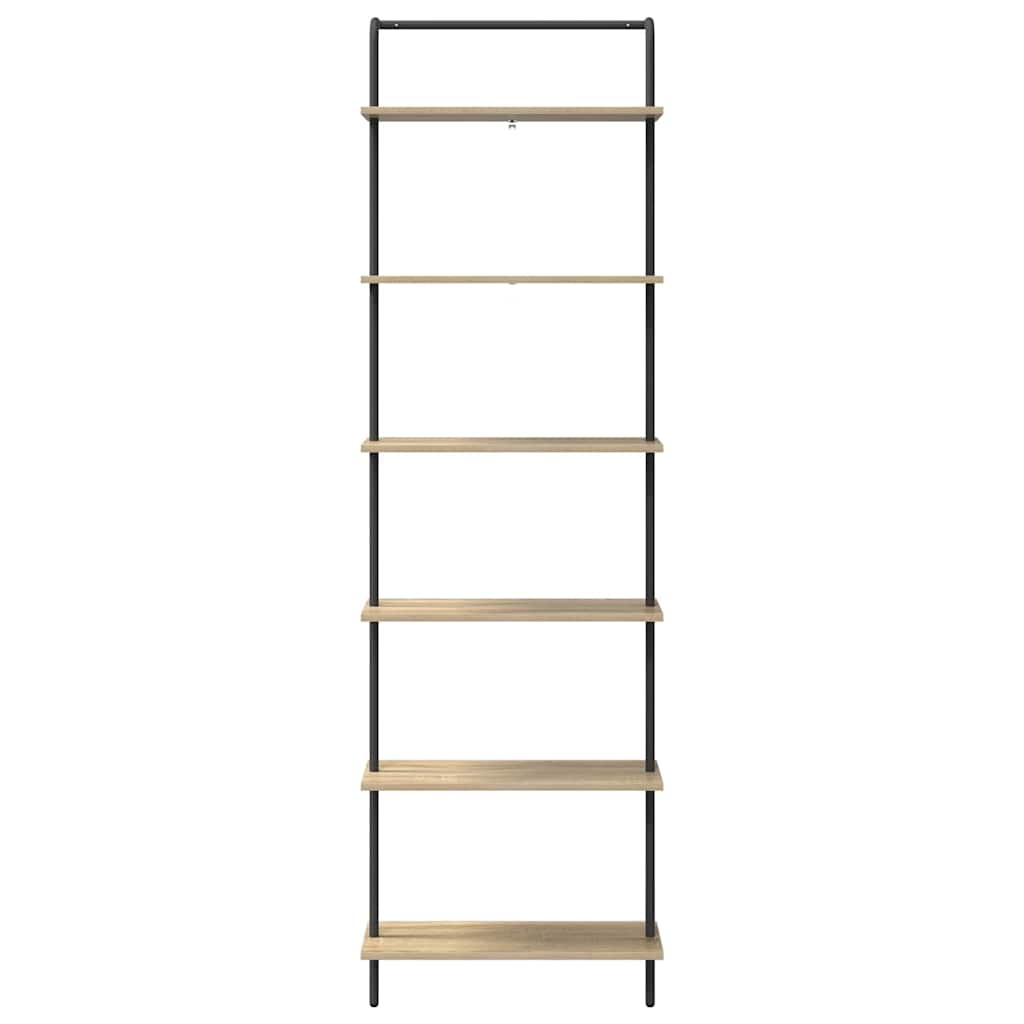 Bookshelf 6-Tier 60 x 24 x 203 cm Engineered wood Sonoma Oak