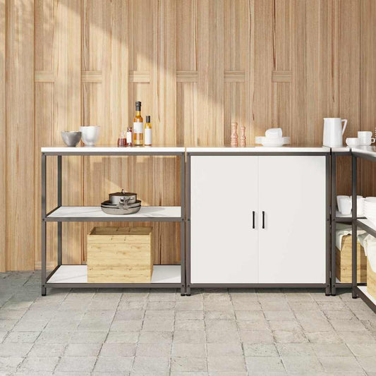 Kitchen Storage Set HATTEM 2 pcs White Cold-rolled Steel