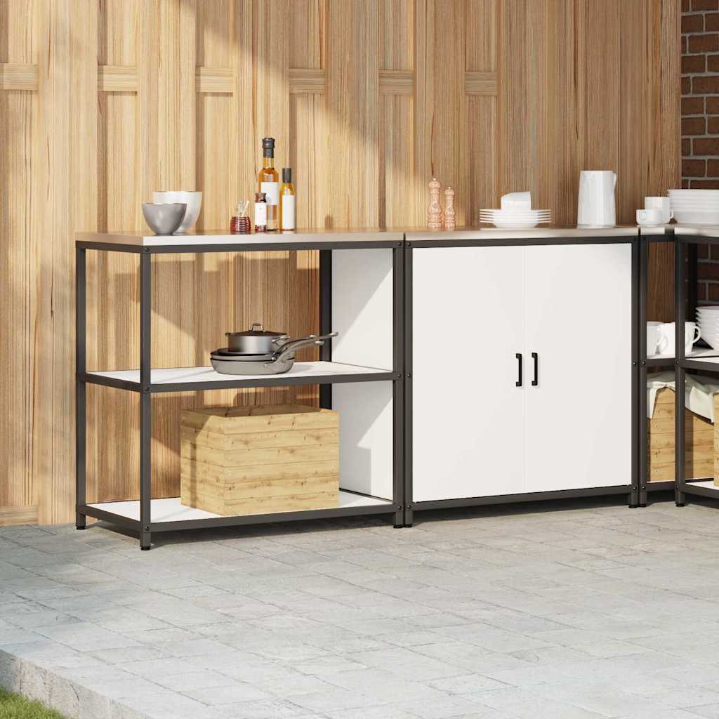 Kitchen Storage Set HATTEM 2 pcs White Cold-rolled Steel