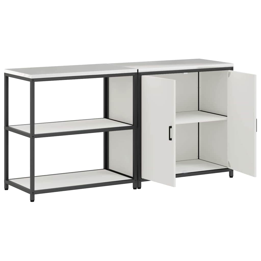 Kitchen Storage Set HATTEM 2 pcs White Cold-rolled Steel