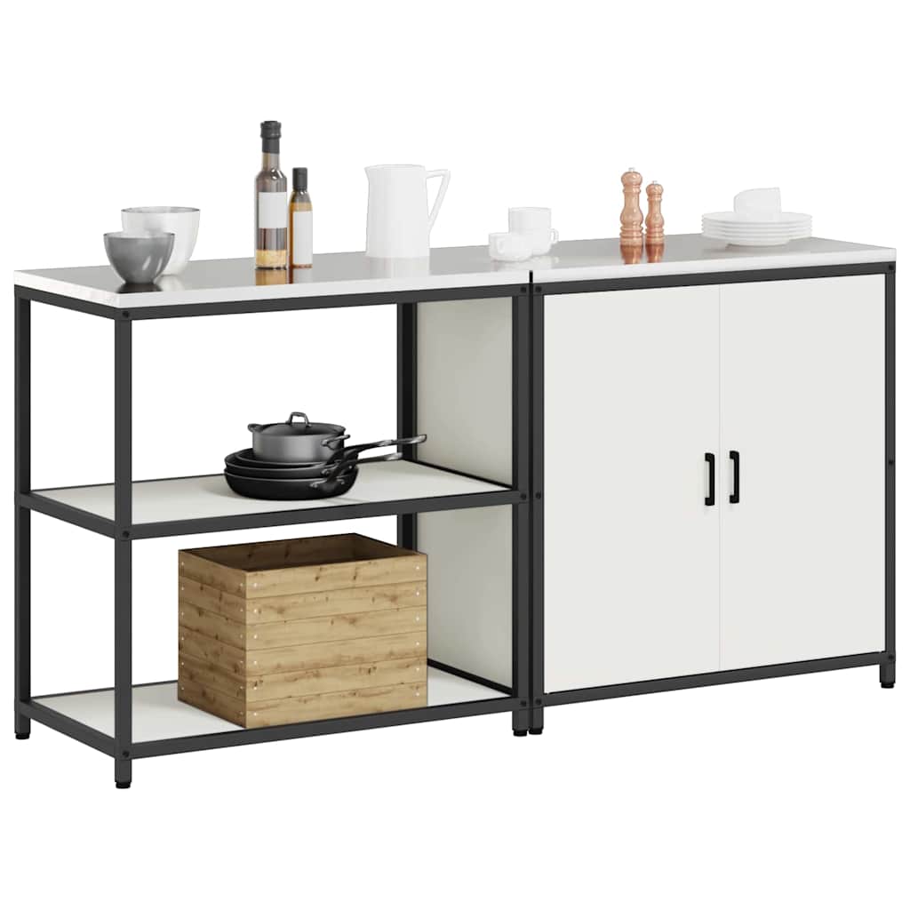 Kitchen Storage Set HATTEM 2 pcs White Cold-rolled Steel