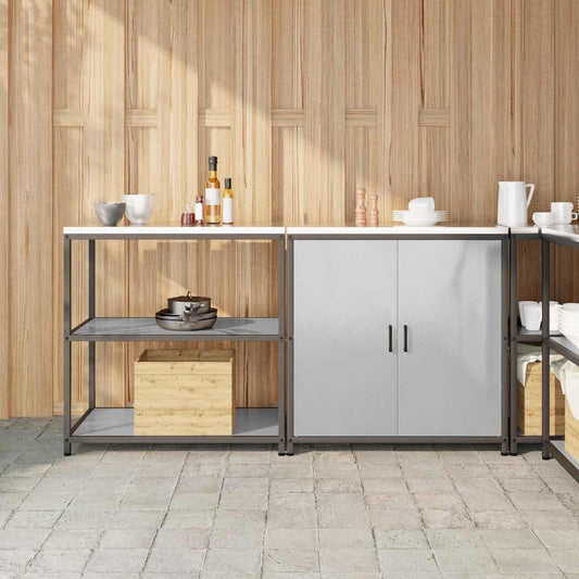 Kitchen Storage Set HATTEM 2 pcs Silver Stainless Steel