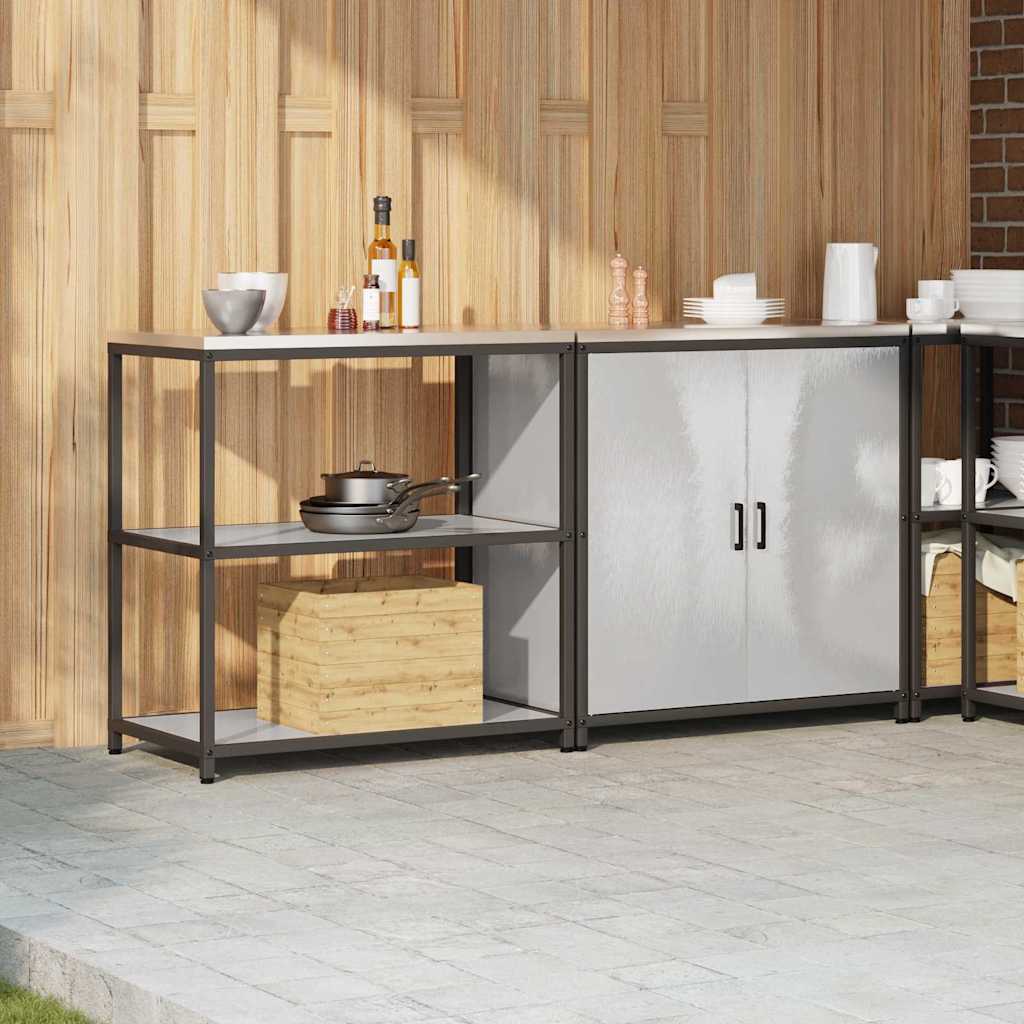 Kitchen Storage Set HATTEM 2 pcs Silver Stainless Steel