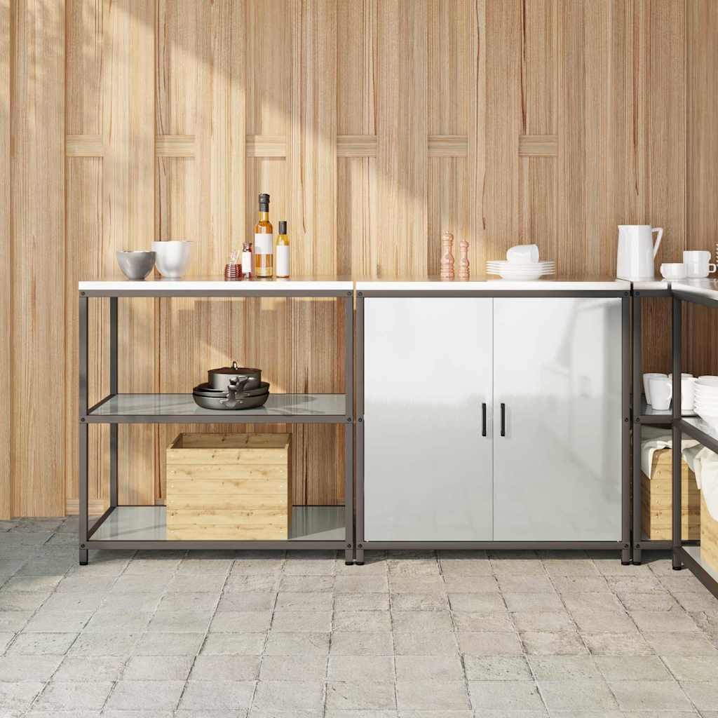 Kitchen Storage Set HATTEM 2 pcs Silver Galvanised Steel