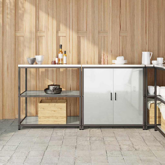 Kitchen Storage Set HATTEM 2 pcs Silver Galvanised Steel