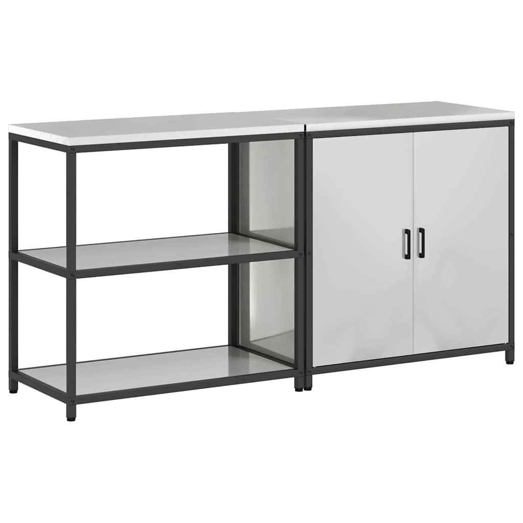 Kitchen Storage Set HATTEM 2 pcs Silver Galvanised Steel