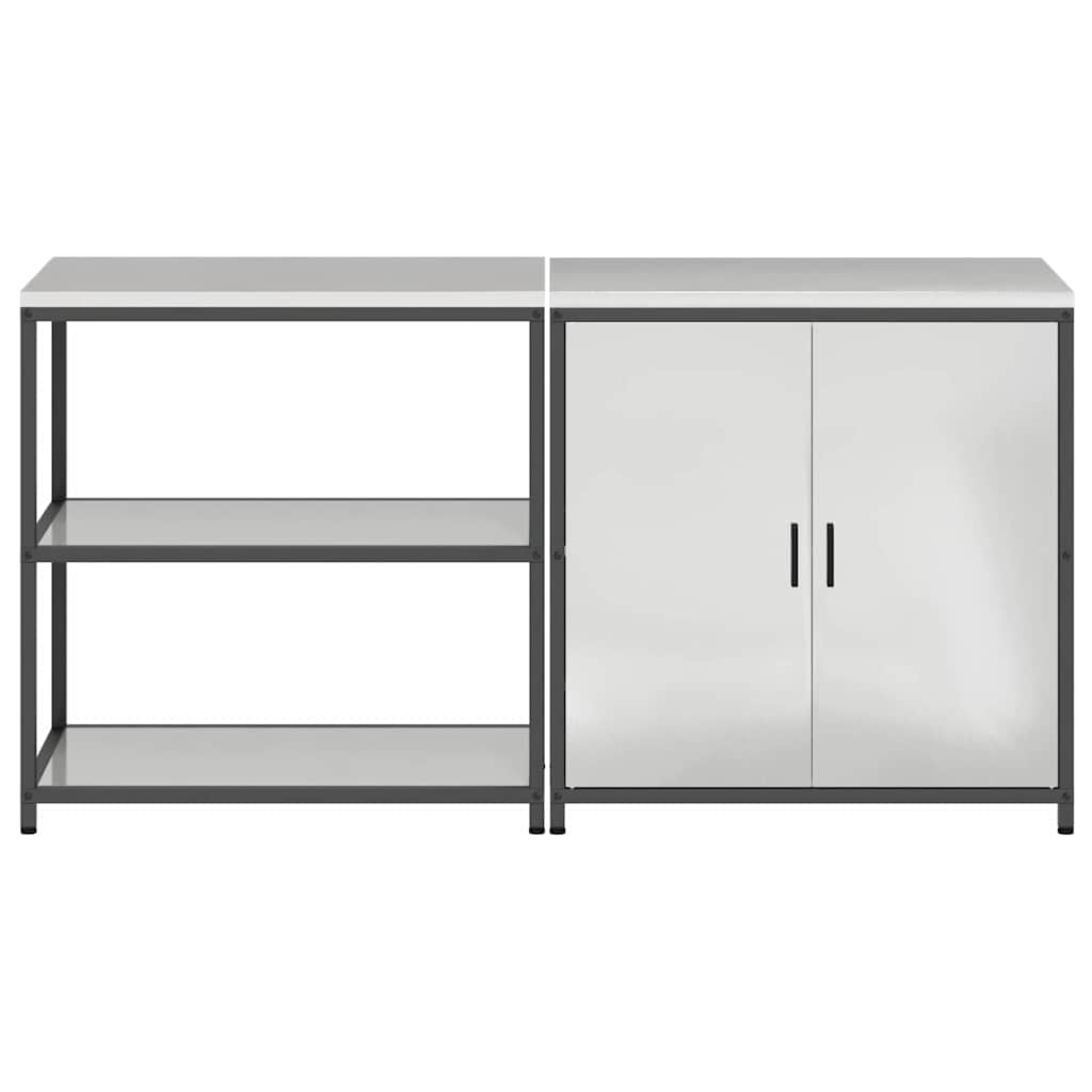 Kitchen Storage Set HATTEM 2 pcs Silver Galvanised Steel