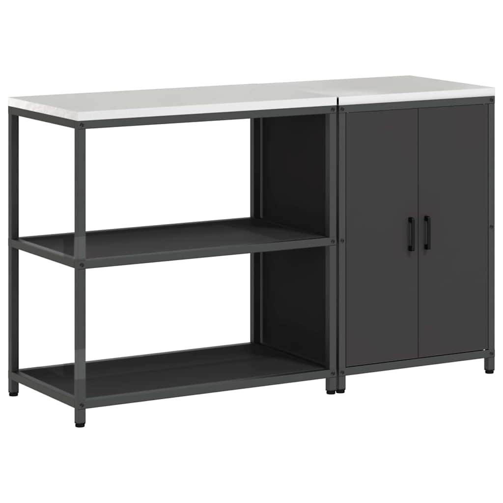 Kitchen Storage Set HATTEM 2 pcs Black Cold-rolled Steel