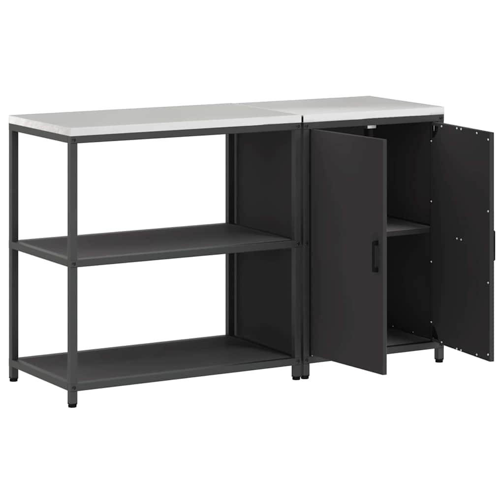 Kitchen Storage Set HATTEM 2 pcs Black Cold-rolled Steel