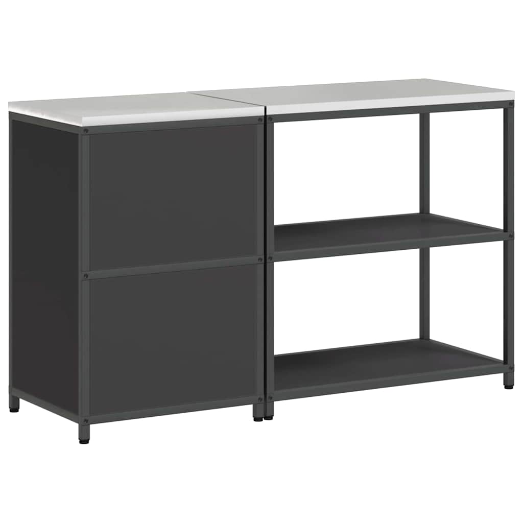 Kitchen Storage Set HATTEM 2 pcs Black Cold-rolled Steel