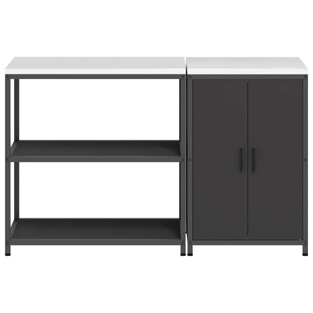 Kitchen Storage Set HATTEM 2 pcs Black Cold-rolled Steel