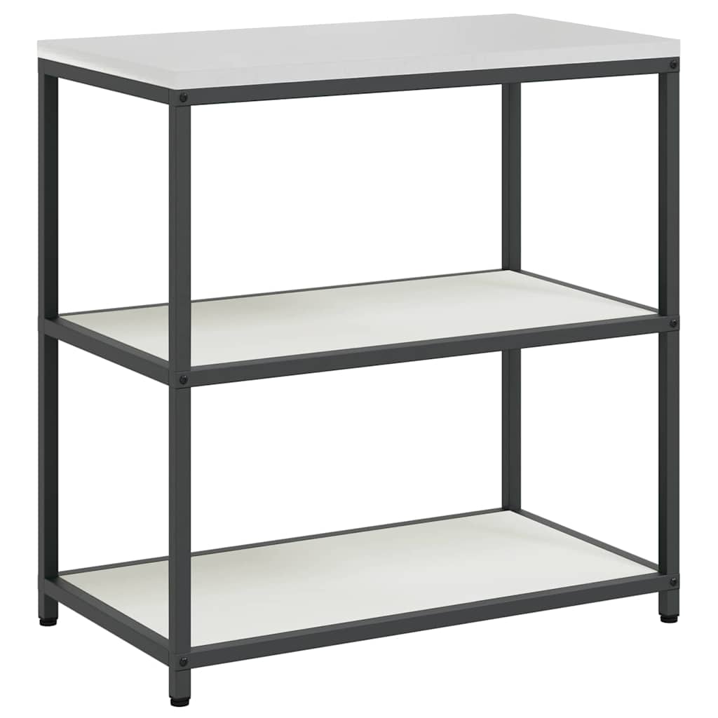 Kitchen Storage Set with Shelf 2 pcs White Cold-rolled Steel