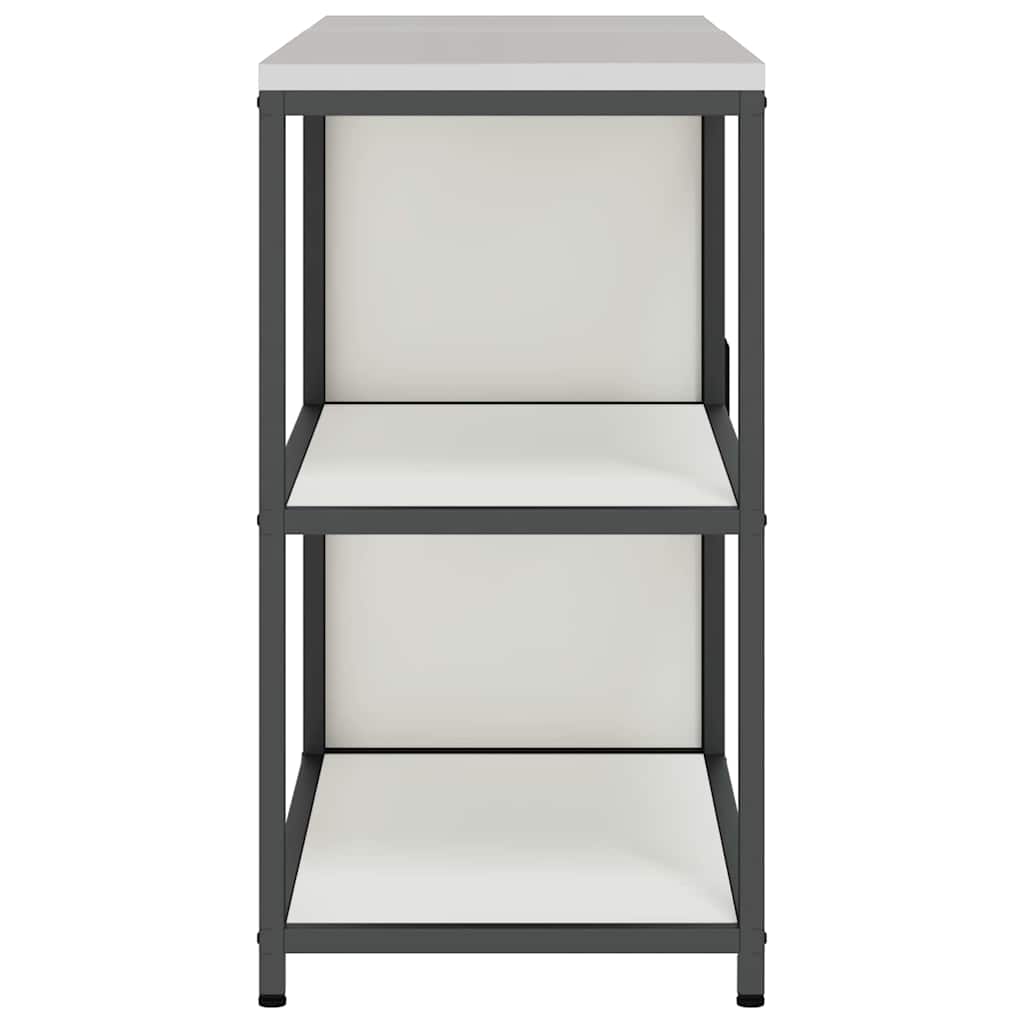 Kitchen Storage Set with Shelf 2 pcs White Cold-rolled Steel