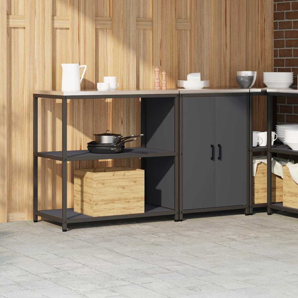 Kitchen Storage Set 2 pcs Anthracite Cold-rolled Steel