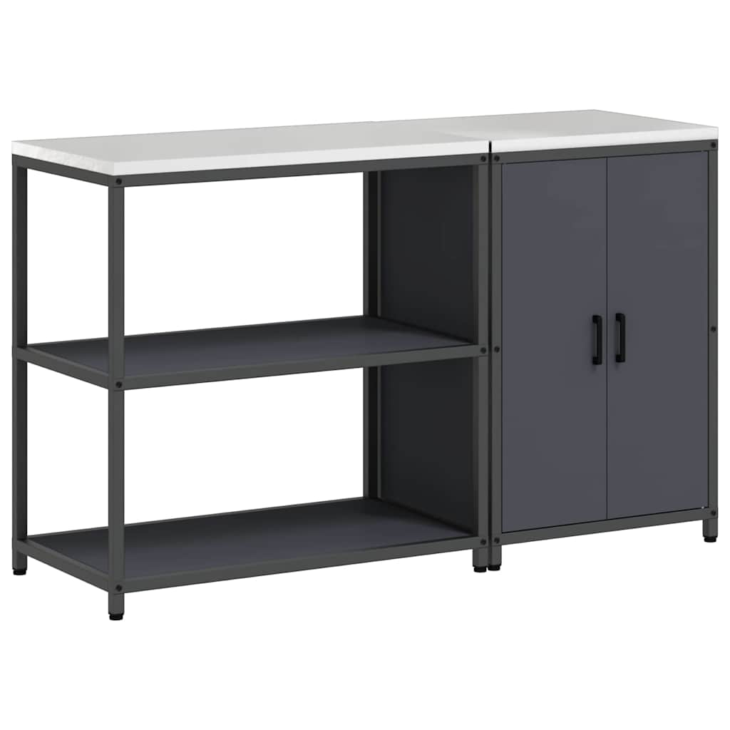 Kitchen Storage Set 2 pcs Anthracite Cold-rolled Steel
