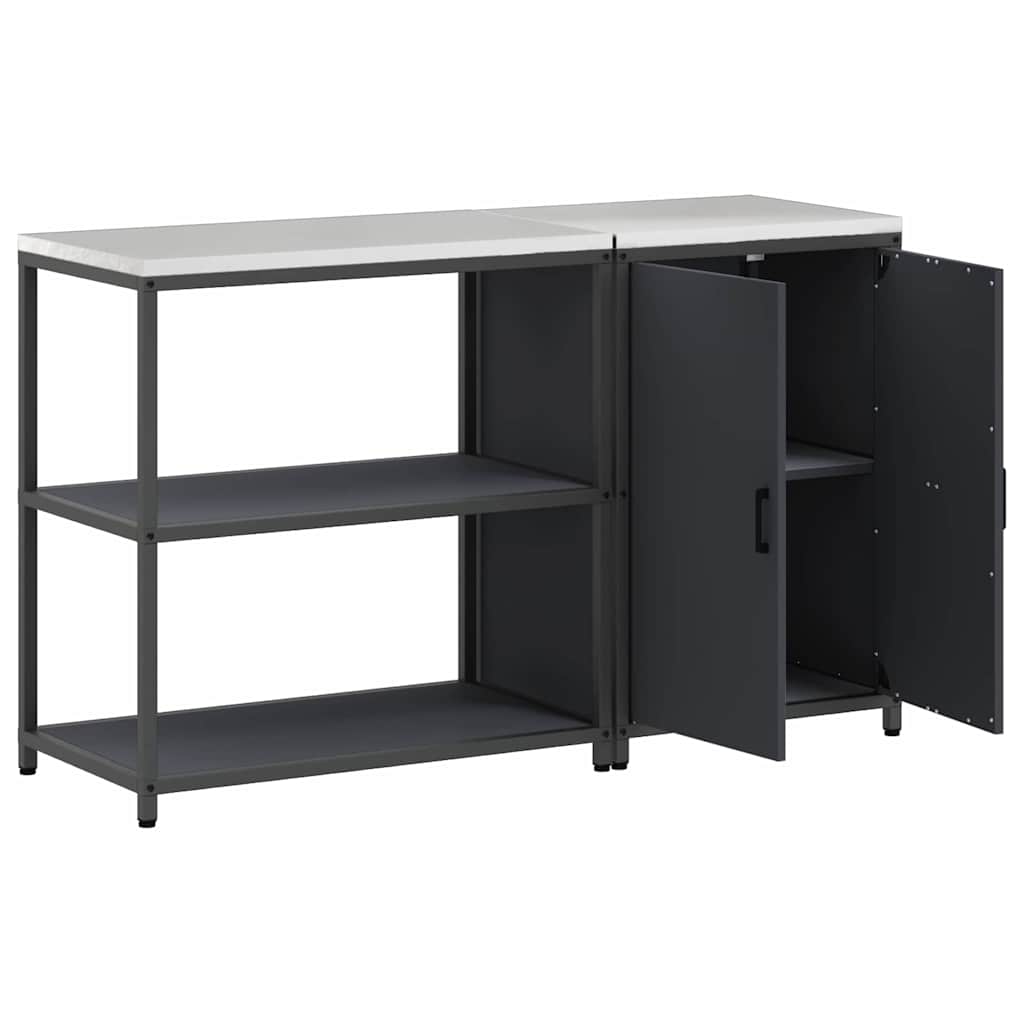 Kitchen Storage Set 2 pcs Anthracite Cold-rolled Steel
