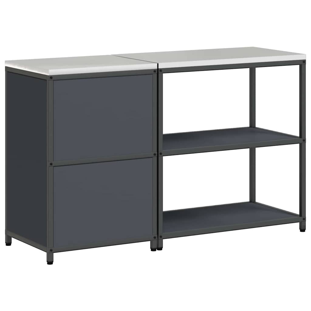 Kitchen Storage Set 2 pcs Anthracite Cold-rolled Steel