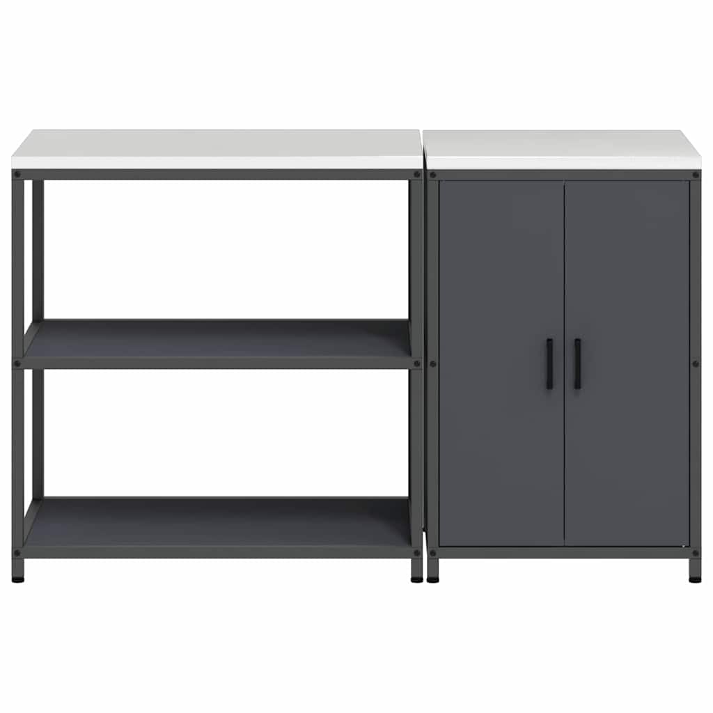 Kitchen Storage Set 2 pcs Anthracite Cold-rolled Steel