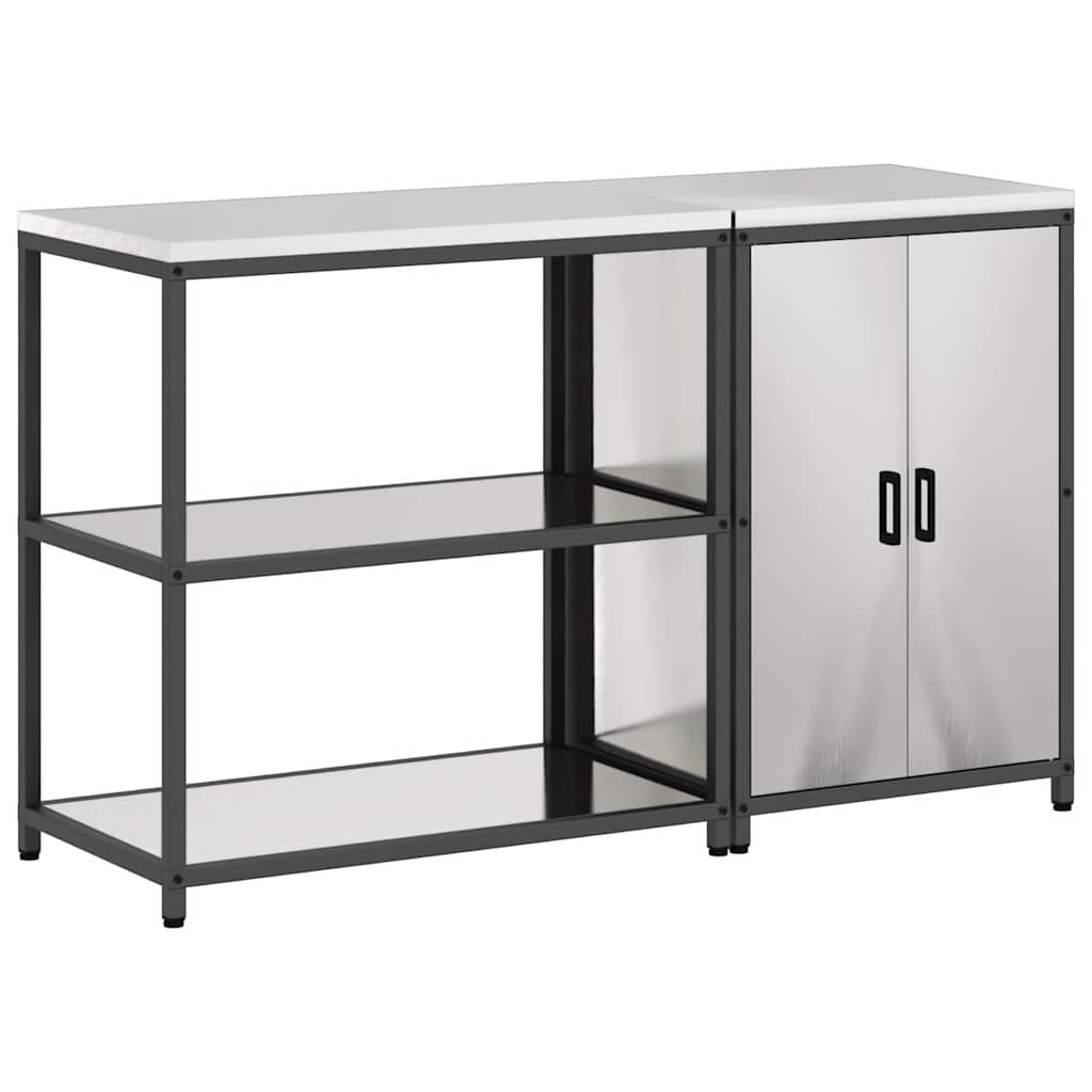 Kitchen Storage Set HATTEM 2 pcs Silver Stainless Steel
