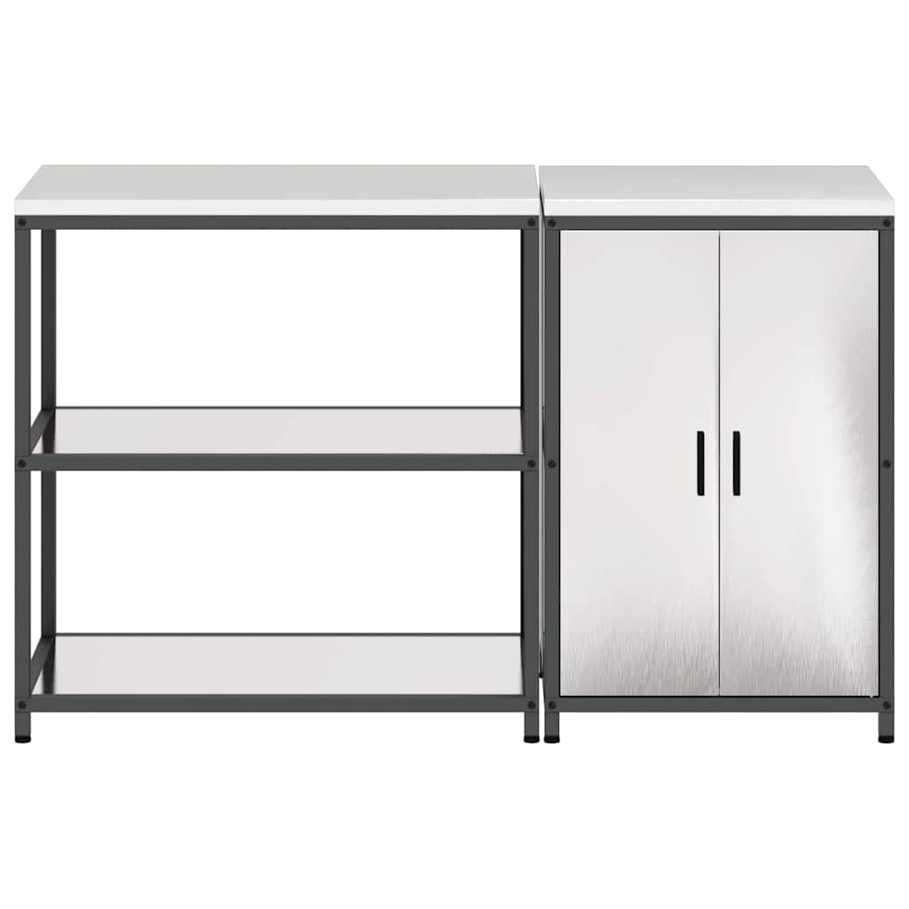 Kitchen Storage Set HATTEM 2 pcs Silver Stainless Steel