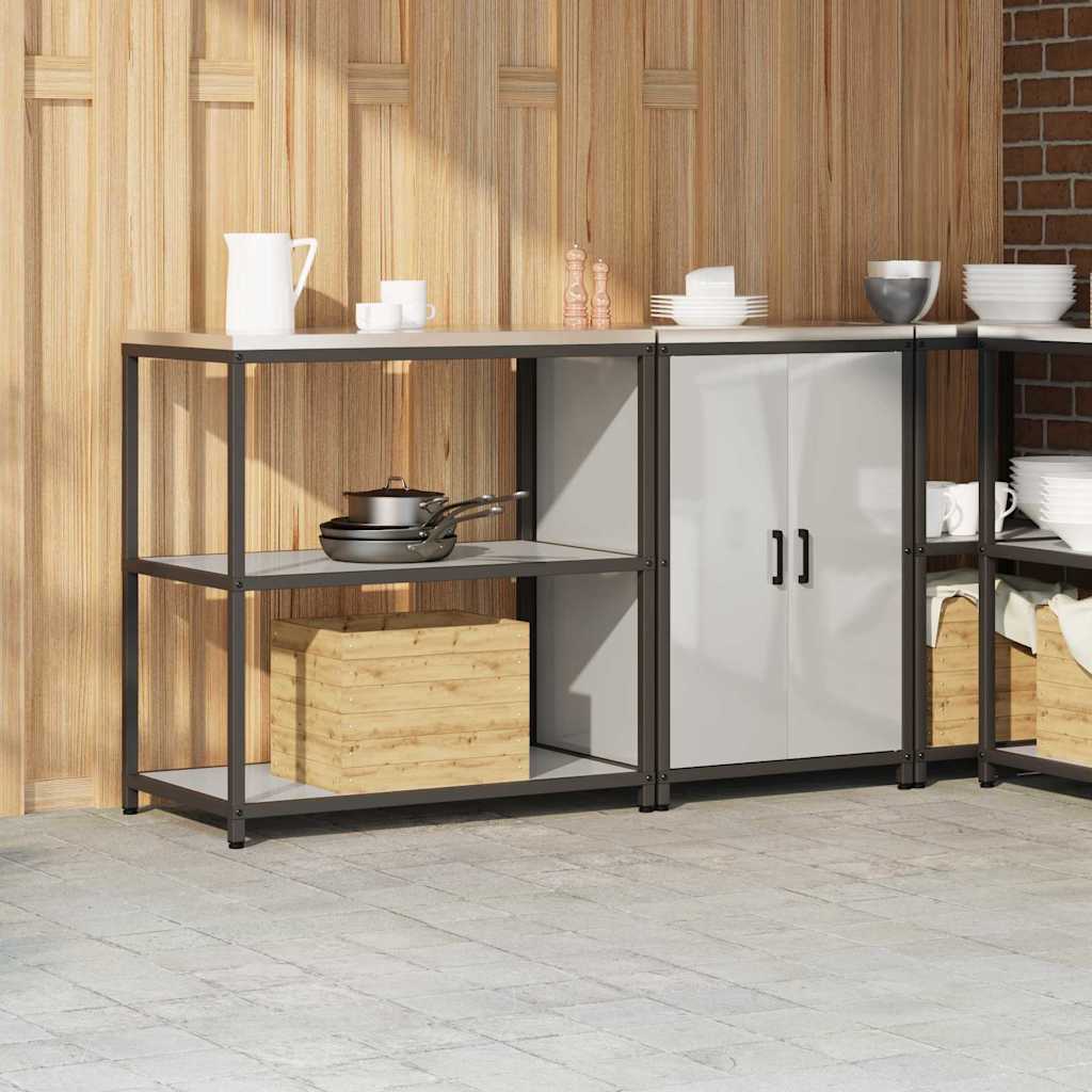 Kitchen Storage Set HATTEM 2 pcs Silver Galvanised Steel