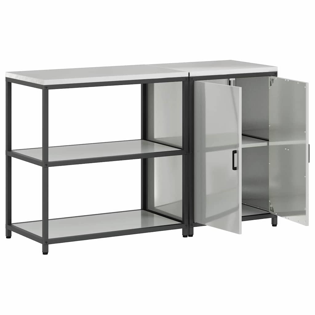 Kitchen Storage Set HATTEM 2 pcs Silver Galvanised Steel