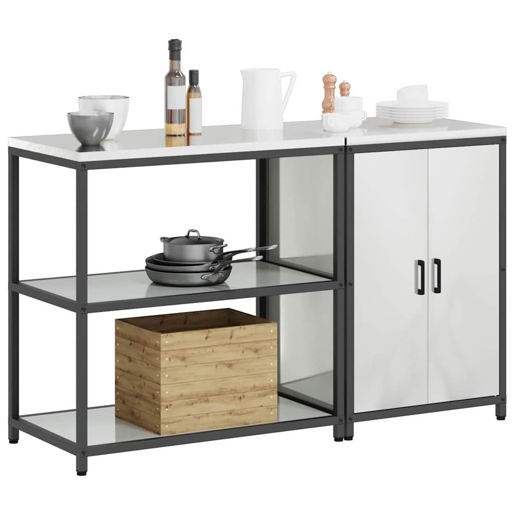 Kitchen Storage Set HATTEM 2 pcs Silver Galvanised Steel