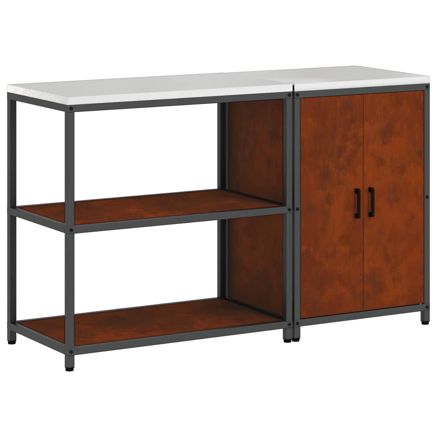 Kitchen Storage Set HATTEM 2 pcs Rusty Steel