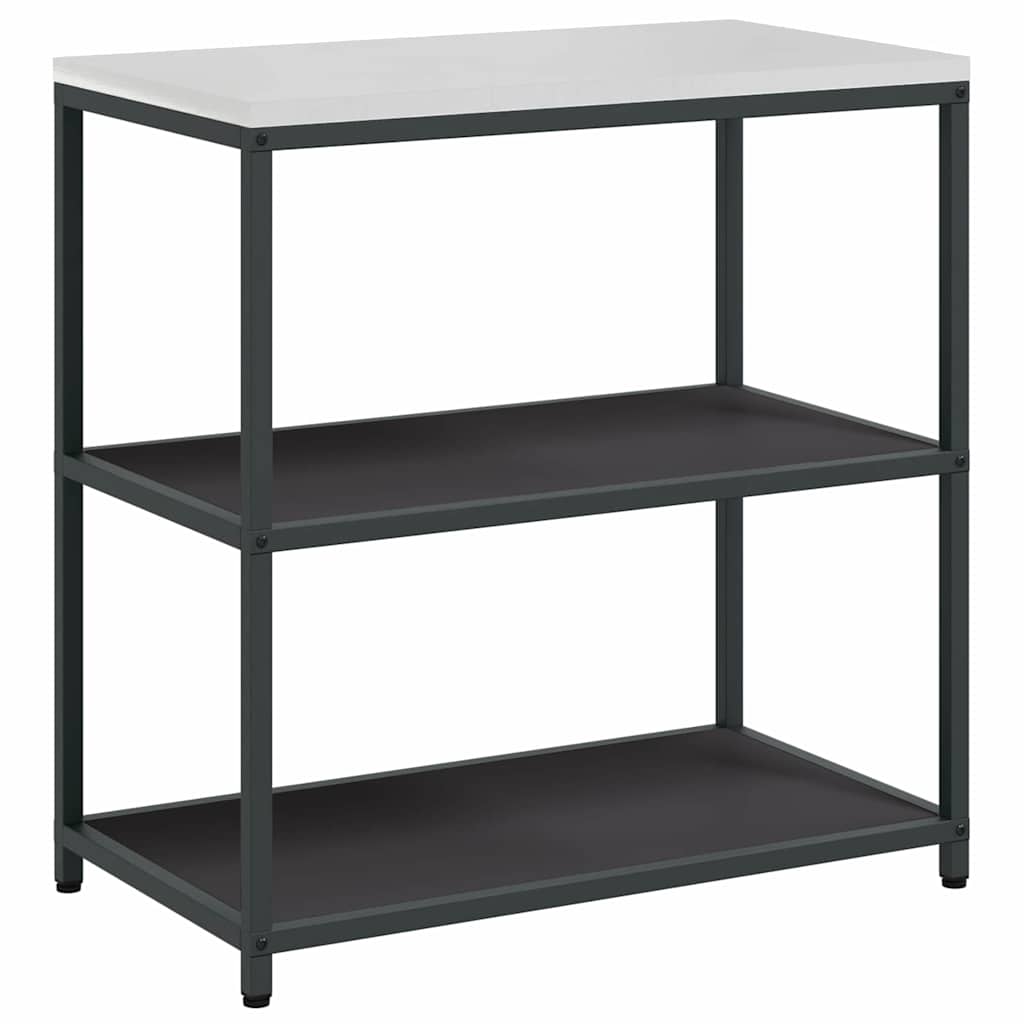 Kitchen Storage Set with Shelf 3 pcs Black Cold-rolled Steel