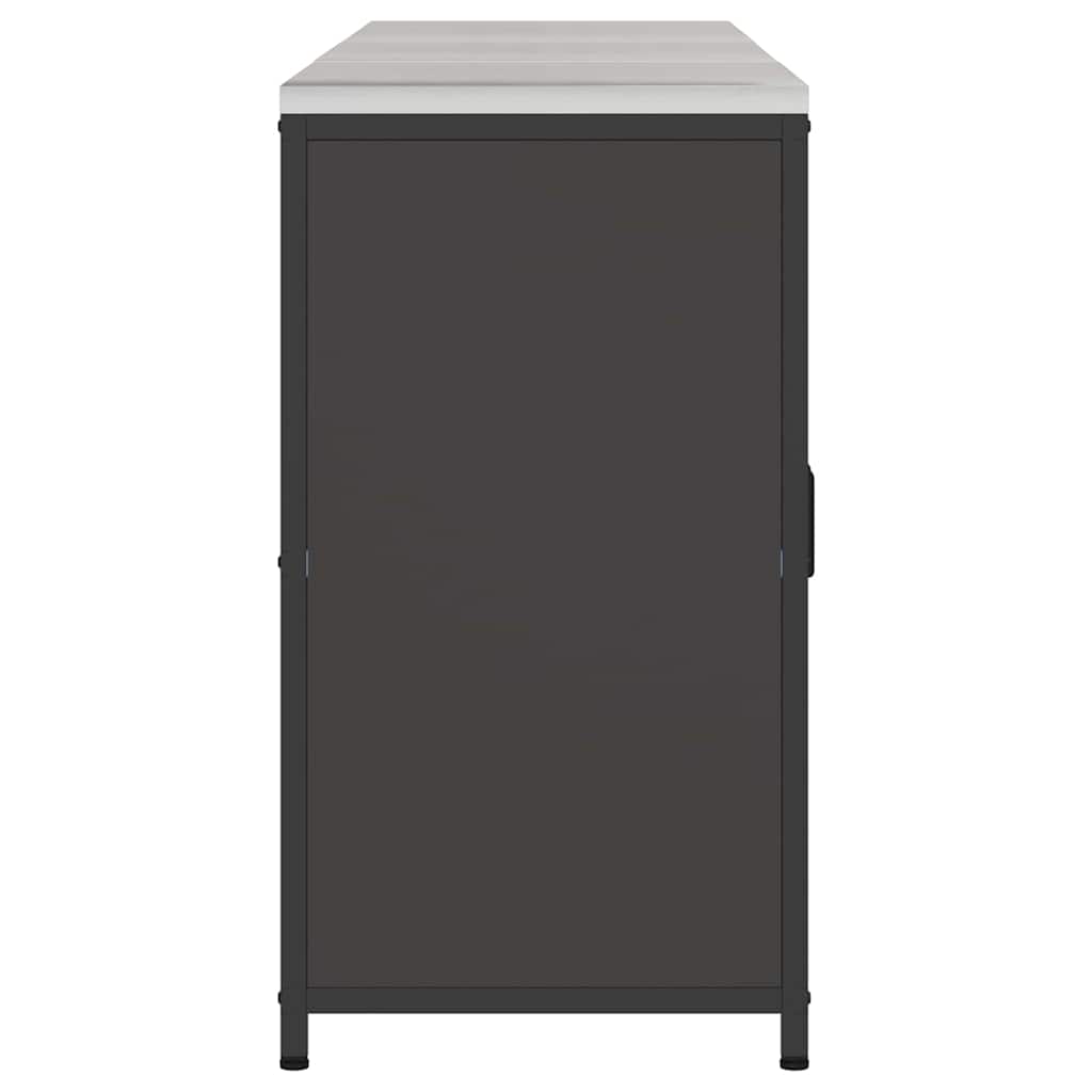 Kitchen Storage Set with Shelf 3 pcs Black Cold-rolled Steel